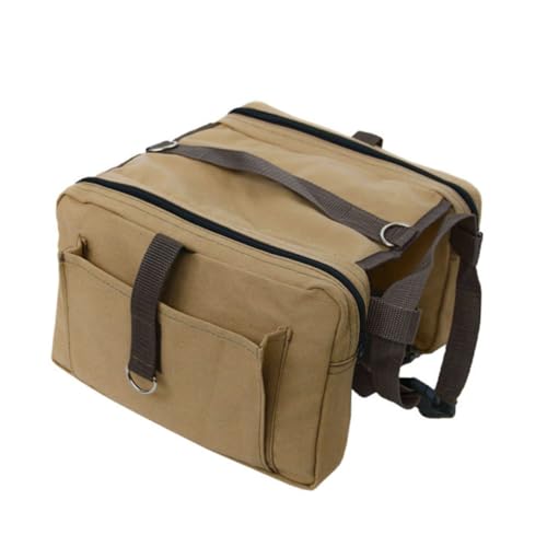 JUMPLAWN 犬用調節可能バックパック 多機能防水 素材 両側ポケット付き 軽量通気性 犬ハーネス兼用 キャリーバッグ 小型犬向け アウトドア旅