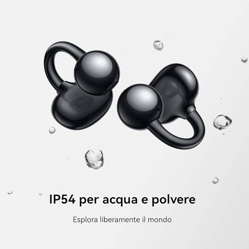 FreeClip Innovative Clip Design for Unparalleled Comfort, Listen with Open-Ear, AI Noise Cancellation for Calls, Long Battery Life, Android & iOS, Italy, Black - Gadget - Immagine 7