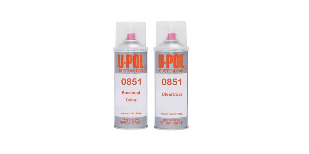 Upol Absolute Match Aerosol Basecoat Clearcoat High Gloss Touch Up kit for Suzuki (All Models) ZY4 Azure Grey Metallic Custom Mixed to Match (851 + 851)