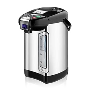 NutriChef Digital Water Boiler and Warmer – 5L/5.28 Qt Stainless Electric Hot Water Dispenser w/LCD Display, Rotating Base, Keep Warm, Auto Shut Off, Safety Lock, Instant Heating for Coffee & Tea