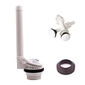 VALLVATER 2-Inch Toilet Flush Valve Replacement Saving Toilet Repair Kit with Gasket and Bolts Compatible with American Standard 738921-100.0070A Two-Piece Toilet, White