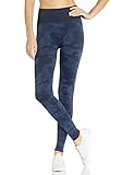 Splendid Women's Studio Activewear Workout Athletic Seamless Legging Bottom, Peacoat camo, Large