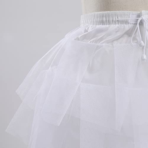ODIZLI Flower Girls Hoopless Petticoat Slip with 3 Layers Elastic Kids Crinoline Underskirt4