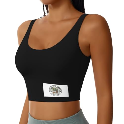 Flag of Fullerton, California Sports Bras Yoga Gym Stretch