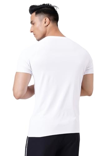 Image of FUAARK Grain Men's Slim Fit Heavyweight Stretchable Raglan Sleeves Gym & Workout Tshirt