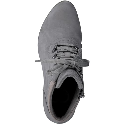 s.Oliver Damen Schnürstiefel mit Absatz Elegant Bequem, Grau (Grey), 40 EU