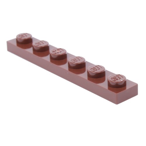 Preisvergleich Produktbild 20 Stück LEGO "Platte 1x6 Noppen" in Neu-Braun.