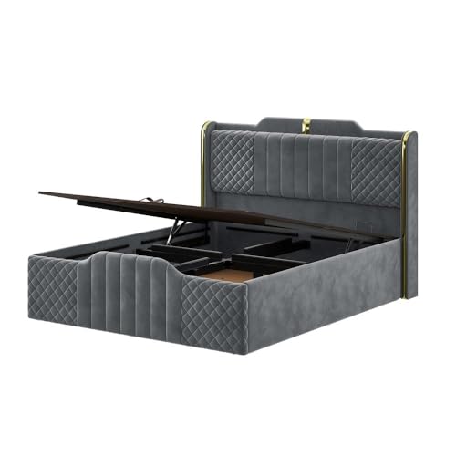 Image of Wakefit Velura Queen Size Hydraulic Storage Upholstered Bed