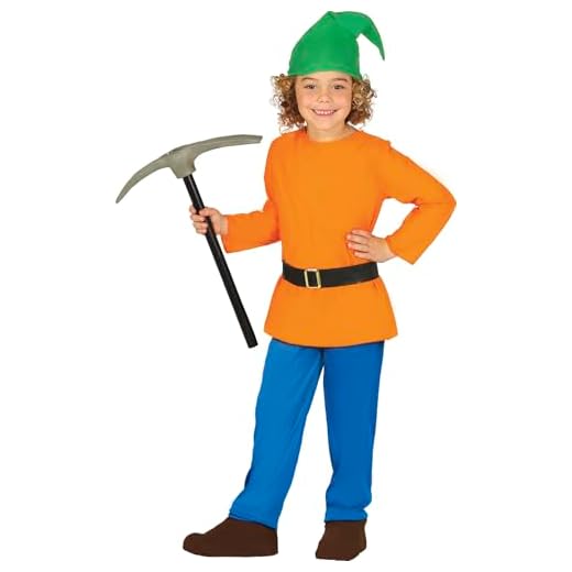 FIESTAS GUIRCA Disfraz de gnomo Enano Blanco como la Nieve