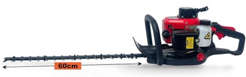 Tagliasiepi a Scoppio 43cc – Motore 2 Tempi, Lame Doppio Taglio 60cm, Manico Girevole, Leggero e Maneggevole, Ideale per Giardinaggio, Potatura Professionale e Manutenzione Siepi