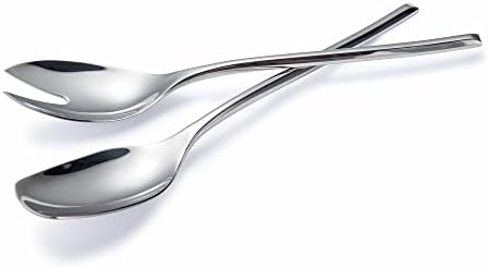 IMEEA 10inch Salad Servers Heavy Duty 18/10 Stainless Steel Salad Fork and Spoon Serving Set, Set of 2