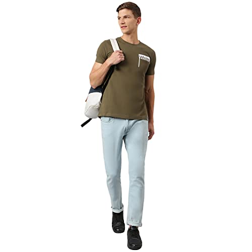 Image of Thomas Scott Men's | Solid | Half Sleeve | Slim Fit | 100% Cotton | Round Neck | Casual Tshirt