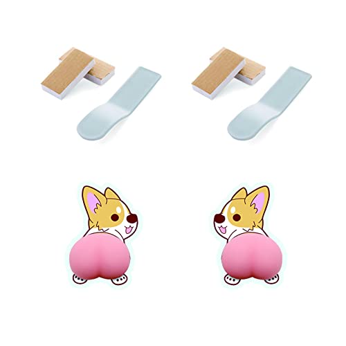 Toilet Seat Lid Handle Lifter，Bathroom Gadgets, Toilet Lid Tank Cover Anti-Collision Muffler Pad. Away From The Dirt Hidden In The Toilet Seat Cover.(Puppy, 4 Set) #TOP6