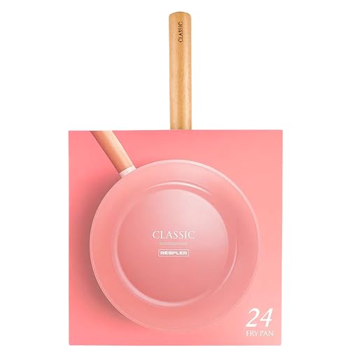 Neoflam Kitchen Essential Nonstick 9.5-Inch Stir Frying Pan with Wood Handle, Healthy Cooking Ceramic Coating Skillet, Induction Compatible Cookware, Egg Omelet Pan, Made in Korea (24cm)