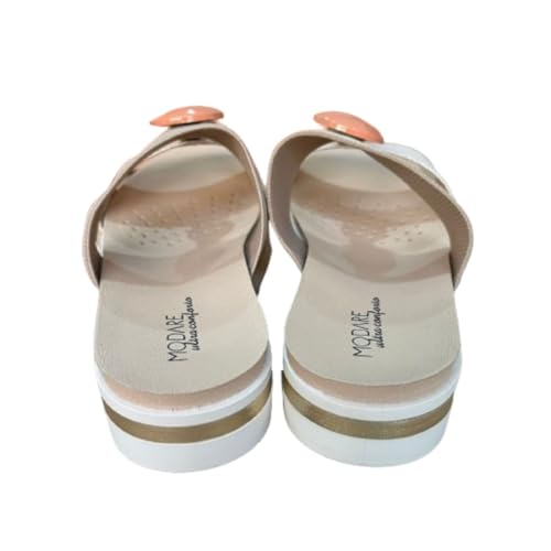 Sandália flat tamanco slide feminino modare ultraconforto 7132.138 (Ouro, BR, Adulto, Numérico, 37)