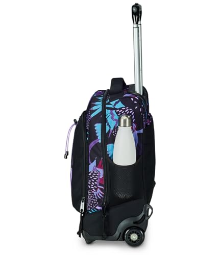 Trolley école Mitama Purple Bloom noir et violet avec double poignée