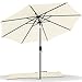 vounot® Parasol de Jardin Parasol Inclinable 270cm Toile Protection UV pour Balcon Patio Terrasse Exterieur Beige