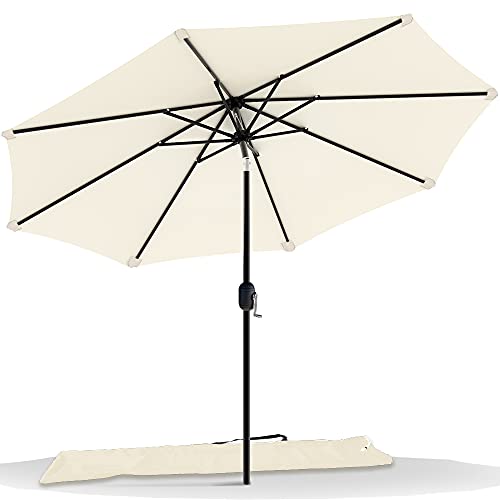 vounot Parasol de Jardin Parasol Inclinable 270cm Toile Protection UV pour Balcon Patio Terrasse...