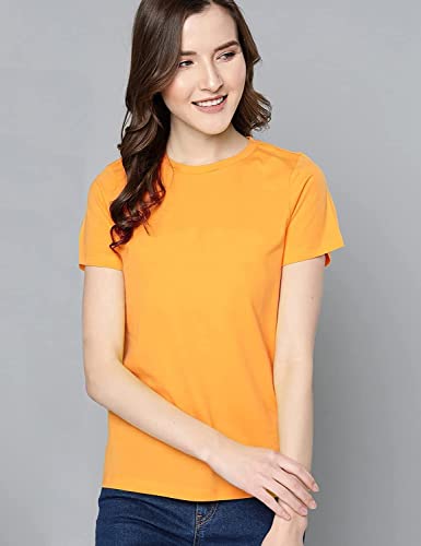 Image of Cotton Half Sleeve T-Shirt for Women, Round Neck Half Sleeves Gym Sports T-Shirt, Casual Women's Regular T-Shirt