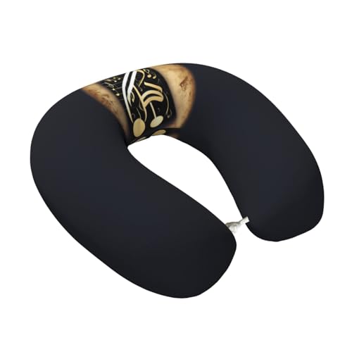 Almohada de viaje U en espuma viscoelástica negra miniatura 2