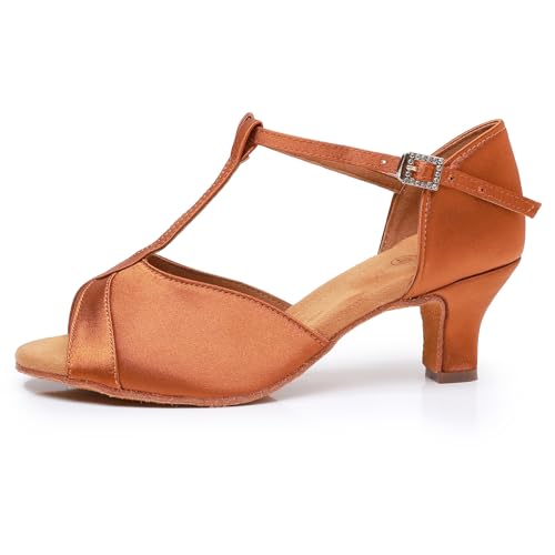 Rosefinch Women's Latin Dance Shoes Satin Professional Ballroom Salsa Wedding Dancing Shoes2