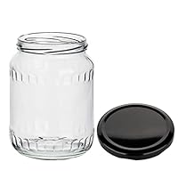 gouveo set van 24 weckpotten 580 ml classic met schroefdeksel bessen - voorraadpotten met schroefdop TO82 - lege jampotten, weckpotten, weckpotten, voorraadpotten