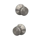 Schlage F10 BWE 619 Bowery Passage Lock Knob, Satin Nickel