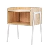 サイドテーブル ナイトテーブル ベッドテーブル 収納付き テーブル コーヒーテーブル 幅42ｘ奥行35ｘ高さ53.5cm リビングサイドテーブル ソファサイドテーブル 小物収納 一人暮らし おしゃれ ヴィンテージ風 移動便利 ベッド周り収納