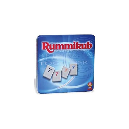 Rummikub - Jeu de Societe de réflexion - Jeu de Voyage - Boite métal - Version française 14338