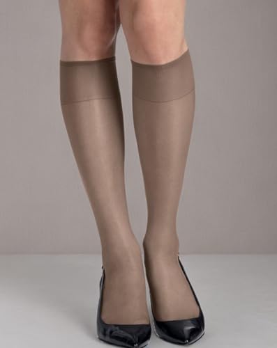 Hanes Women's Silk Reflections Knee High Reinforced Toe - 2 Pack, 775, Town Taupe, O/S3