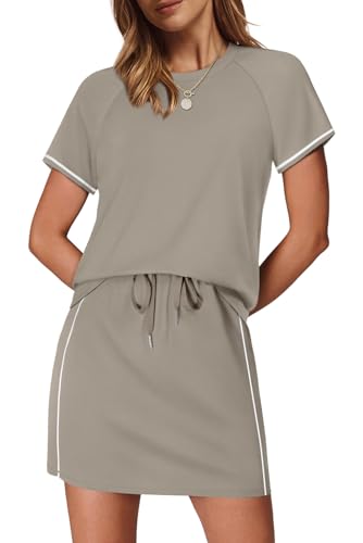 Sampeel 2 Piece Sets for Women Skirt Sets Summer Airport