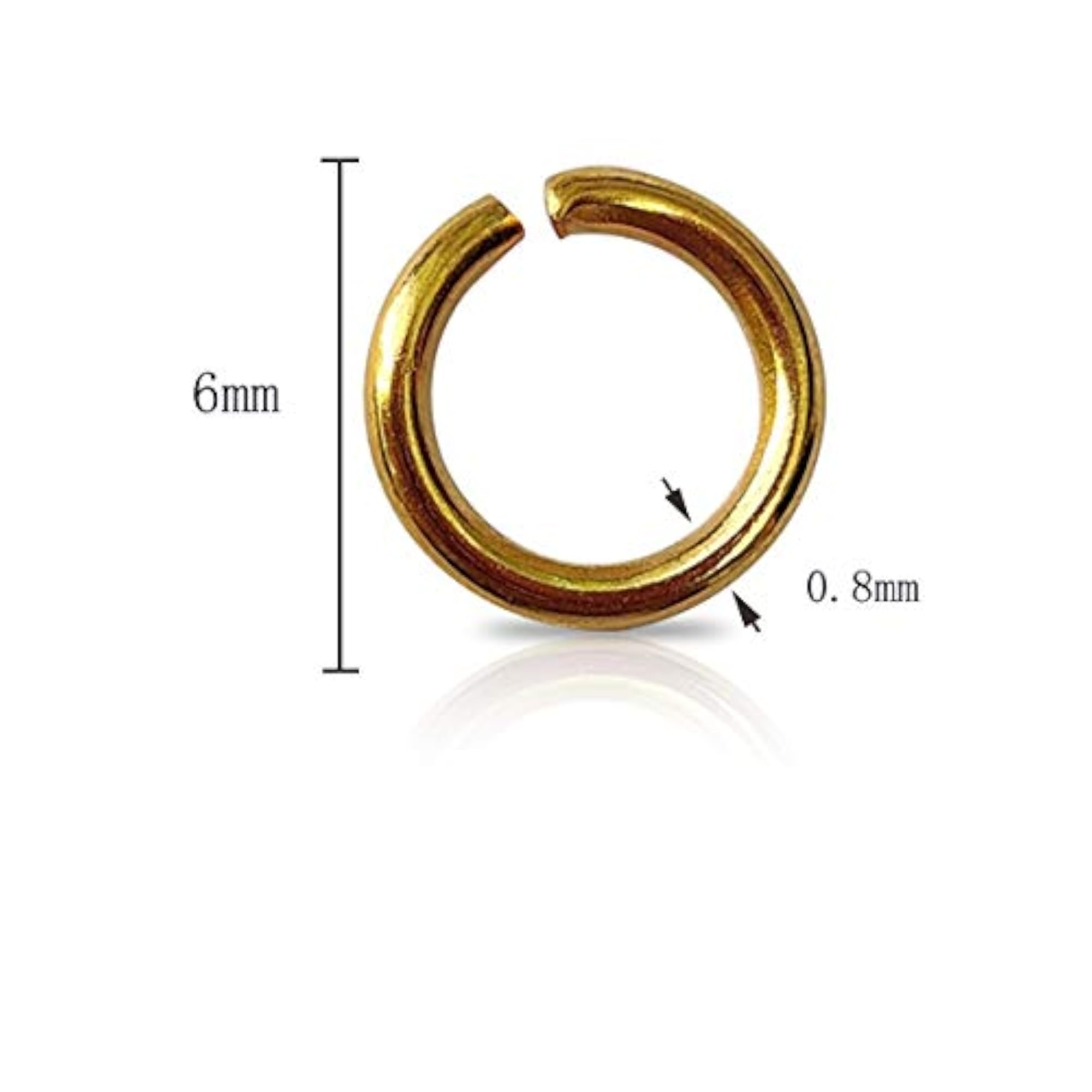 600 Pcs Gold Plated Jump Rings for DIY Craft