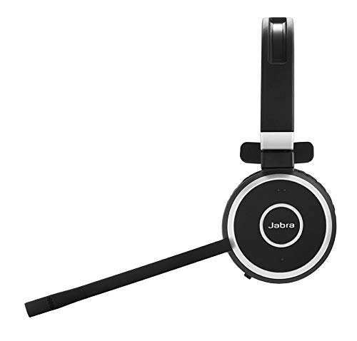 Jabra Evolve 65 Bluetooth Mono Ms Headset Se- Compatible With Voice, Video App, Pc, Mac - Teams, Zoom, Webex, Meet And More, With Global Teck Microphone Cushions, 6593-823-309 #TOP5