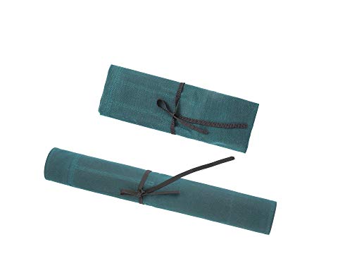 Denifiter Heavy Duty Waxed Canvas Chef Knife Storage Roll Bag With 7 Slots, Waterproof And Durable (Dark Green) #TOP3