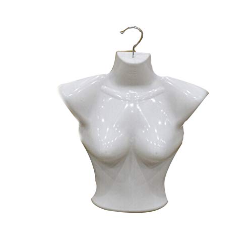 FOReverweihuajz Buste féminin en plastique - Présentoir pour vêtements - Non fragile et durable - Blanc