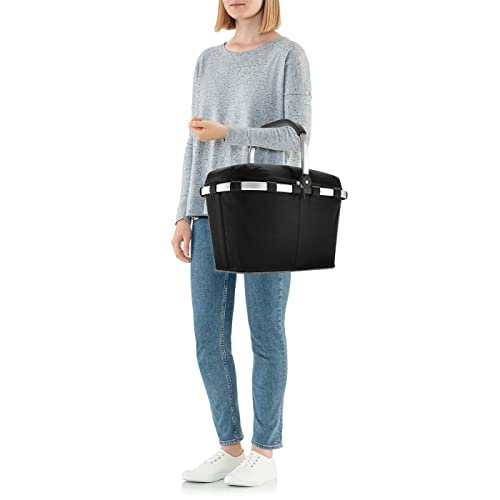 reisenthel carrybag iso in Schwarz – Stabiler Einkaufskorb mit Kühlfunktion – Elegantes und wasserabweisendes Design mit verschließbarem Deckel
