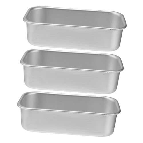 VANZACK 3 piezas Bandejas de Hornear Resistentes Alta Temperatura Molde Cuadrado para Pan y Pasteles Herramienta Práctica para Cocina y Hogar