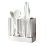 Drainage efficace : équipé de trous de drainage, notre étagère draine efficacement l'eau sale, gardant vos ustensiles secs et hygiéniques. Profitez d'un environnement de cuisine propre et organisé.