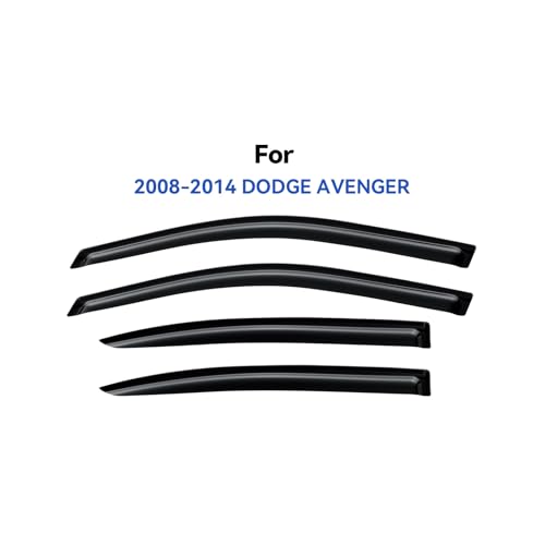 Image of Window Visors Rain Guards Shield for 2008-2014 Dodge Avenger, Out-Channel Window Vent Wind Deflectors Visors Shades for 08-14 Dodge Avenger