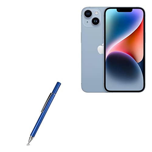 BoxWave Stylus Pen Compatible with Apple iPhone 14 - FineTouch Capacitive Stylus, Super Precise Stylus Pen - Lunar Blue