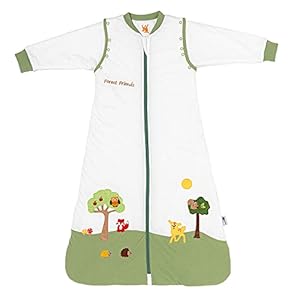 Schlummersack Slaapzak voor baby’s het hele jaar door gevoerd in een 2.5 Tog vakje MET VERWIJDERBARE mouwen – Forest…