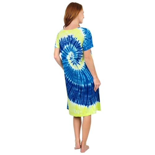 Image of LA CERA Women's Cotton Knit Summer A-Line Dress with Side Pockets