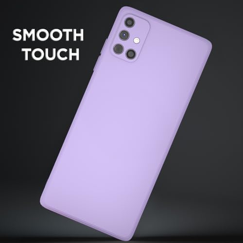 Image of Outlouders Back Cover for Samsung Galaxy M51 | Camera Protection | Durable Soft Matte Silicone Bumper Case (Purple)