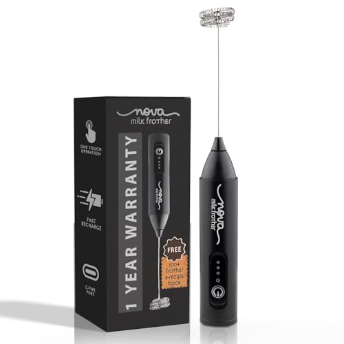 Nova Milk Frother Rechargable Coffee Frother Milk & Beater for Co...