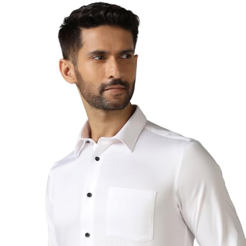 Image of blackberrys Men Non Iron Shirt with Smooth Finish, Full Sleeves and Balanced Tailoring | Suitable for Office Styling, Workplace Dressing and Professional Settings