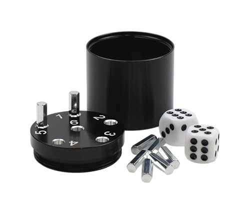 Super Six BestSaller 3003 jeu de dés en aluminium noir pour vos soirées en famille