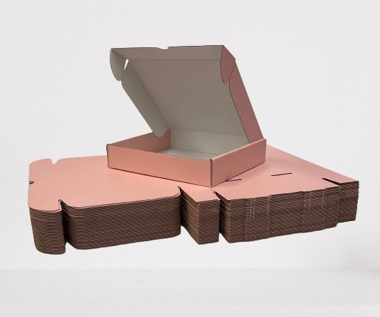 iDEALS UK PACKAGING LTD Pink Gifting Cardboard Folding Lid Postal Boxes 236 x 196 x 47mm (9.3'' x 7.7'' x 1.9'') Small Parcel, Mailing and Gifting. (10)