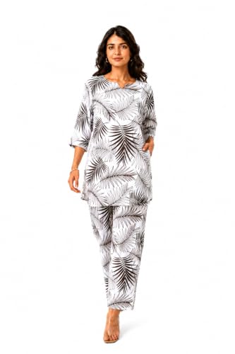 Image of RANGRIKA.in Co-ord Set for Women Stylish | Kurta Set for | Short Kurti with Palazzo | Ethnic Jaipuri Kurti Set | Kurti Palazzo Set | Salwar Suit
