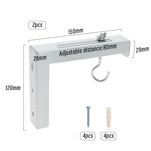 Soporte para proyector en L techo pared extensor ajustable EMSea anclaje proyecciones 4
