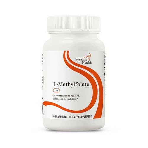 Seeking Health L-Methylfolate 1mg Supports Healthy MTHFR Mood and methylation- 60 Capsules